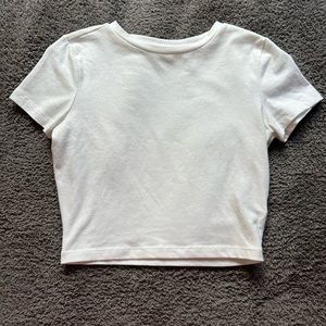 Woman’s White Crop T-Shirt